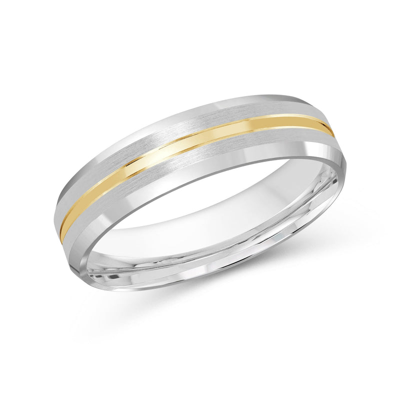 Two Tone Beveled Edge Men's Band