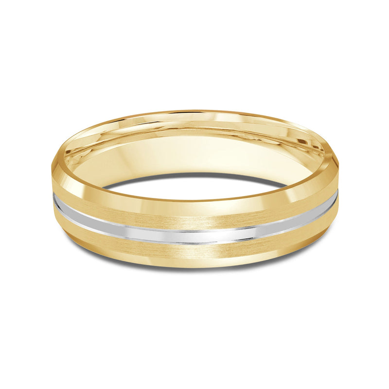 Two Tone Beveled Edge Men's Band
