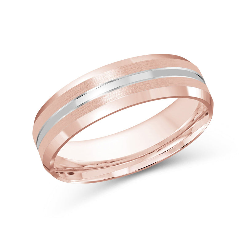 Two Tone Beveled Edge Men's Band