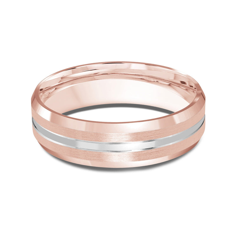 Two Tone Beveled Edge Men's Band