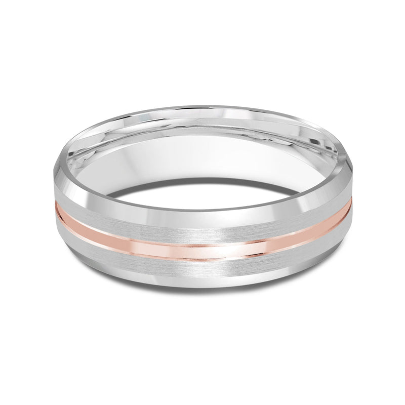 Two Tone Beveled Edge Men's Band
