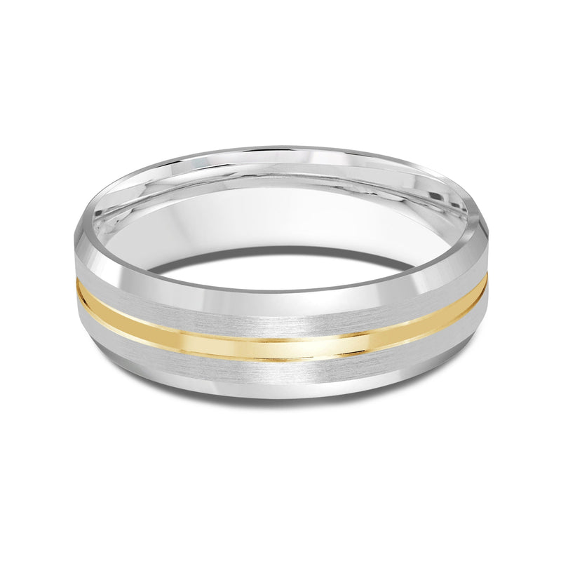 Two Tone Beveled Edge Men's Band