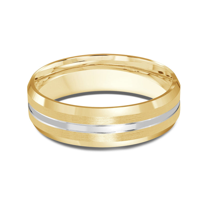 Two Tone Beveled Edge Men's Band
