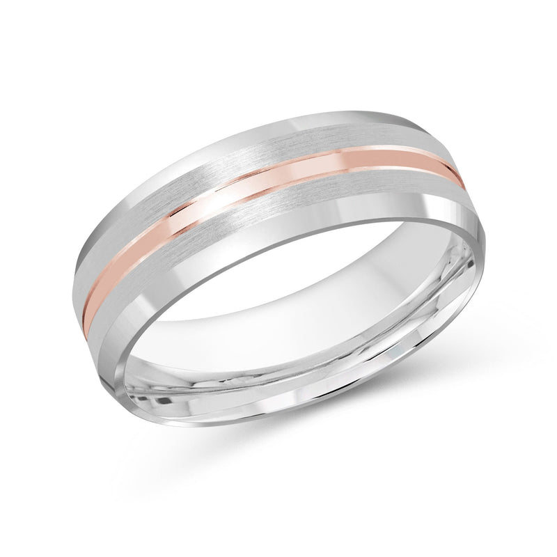 Two Tone Beveled Edge Men's Band