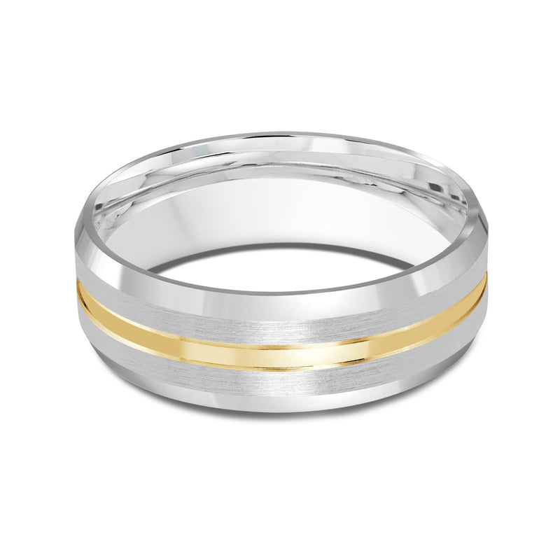 Two Tone Beveled Edge Men's Band