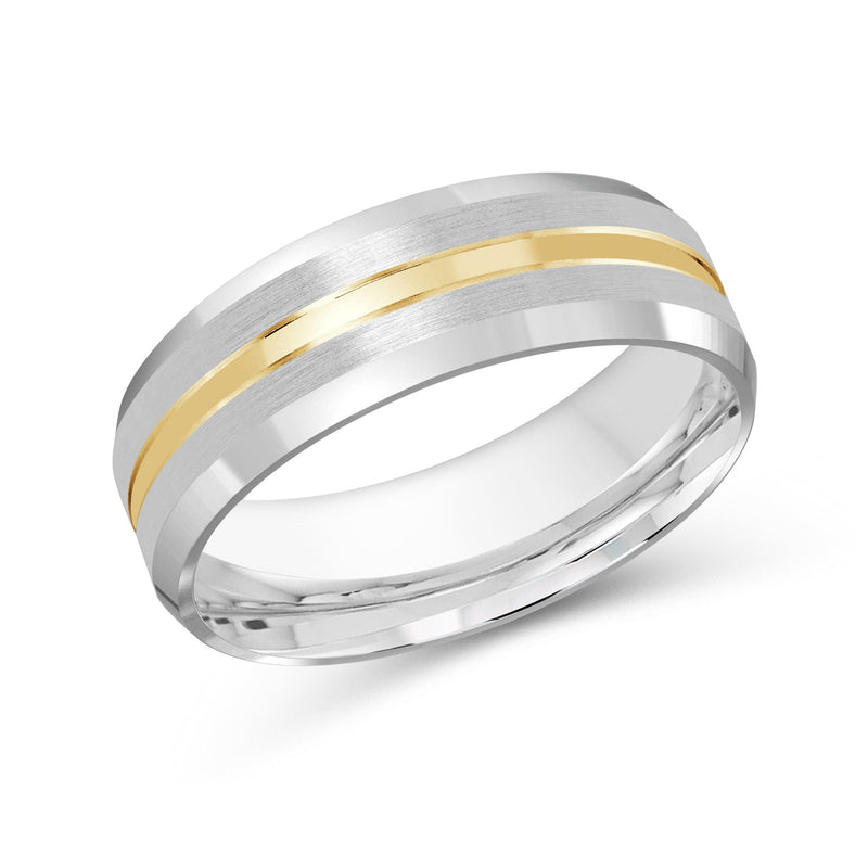 Two Tone Beveled Edge Men's Band