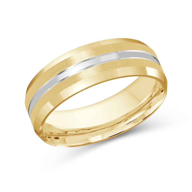 Two Tone Beveled Edge Men's Band