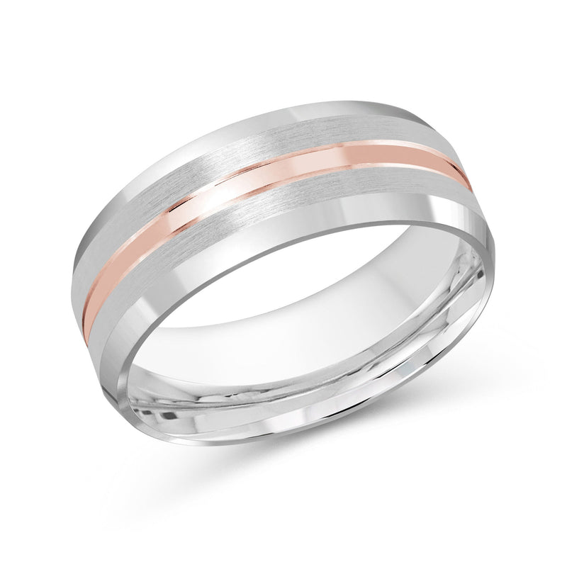 Two Tone Beveled Edge Men's Band