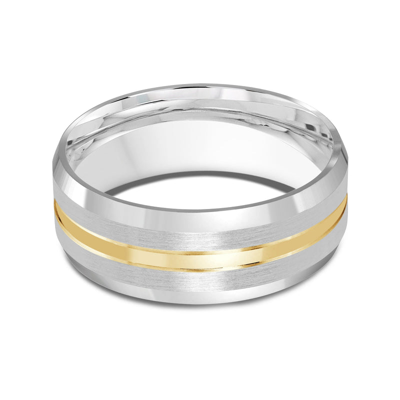 Two Tone Beveled Edge Men's Band