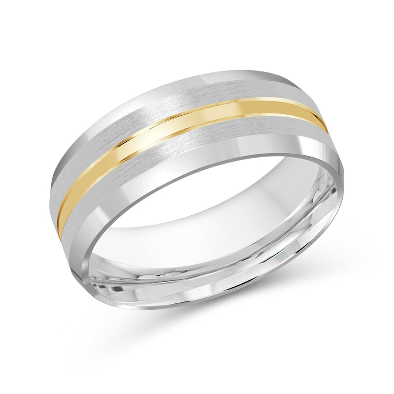 Two Tone Beveled Edge Men's Band