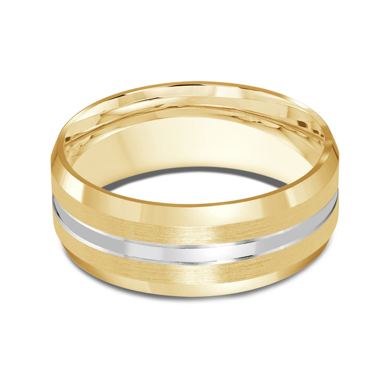 Two Tone Beveled Edge Men's Band