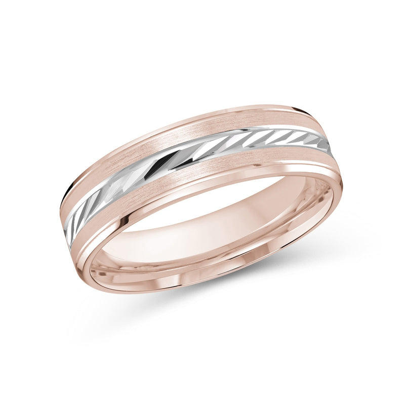Two Tone Spiral Horizon Men's Band