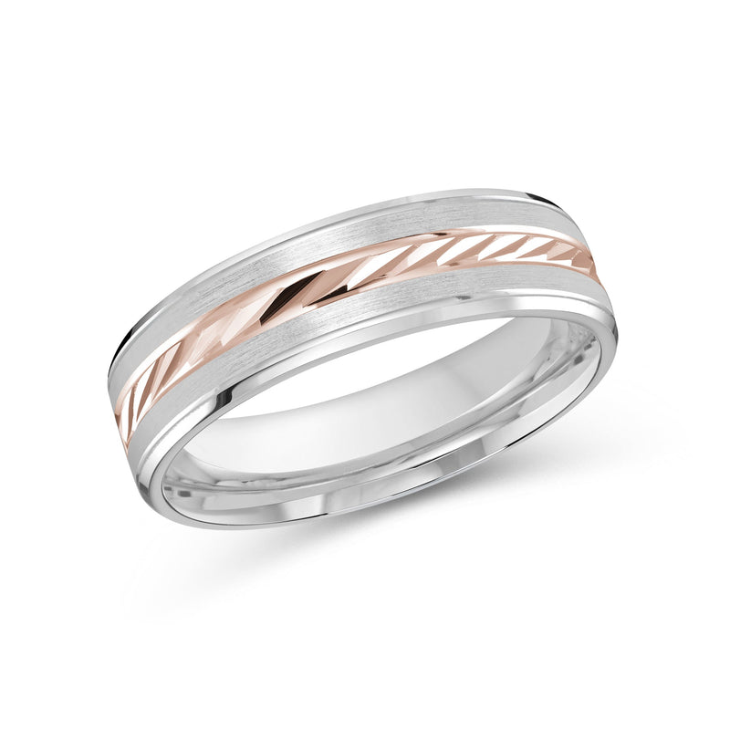 Two Tone Spiral Horizon Men's Band