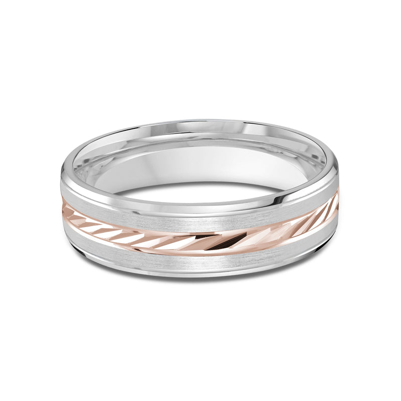 Two Tone Spiral Horizon Men's Band