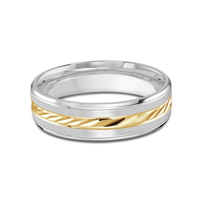 Two Tone Spiral Horizon Men's Band