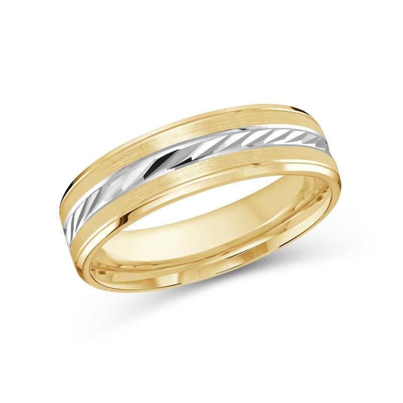 Two Tone Spiral Horizon Men's Band