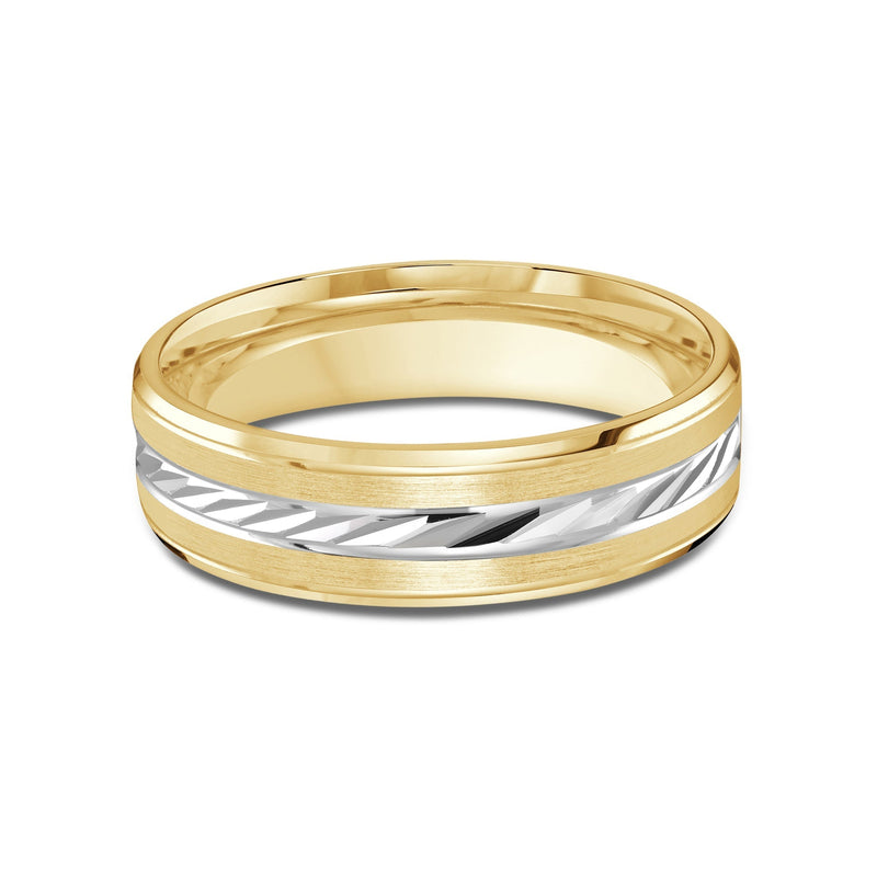 Two Tone Spiral Horizon Men's Band