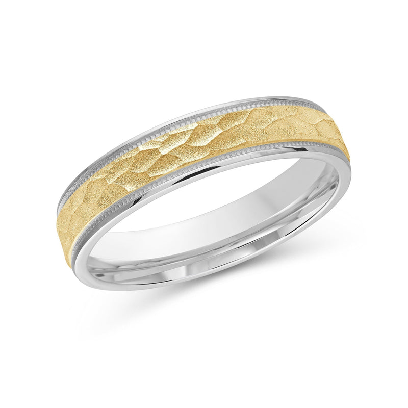 Two Tone Hammered Men's Band