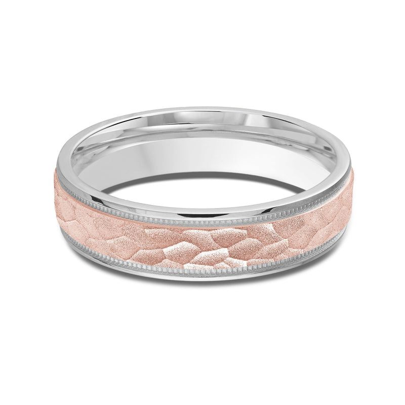 Two Tone Hammered Men's Band