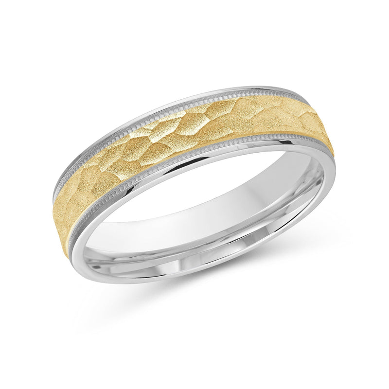 Two Tone Hammered Men's Band