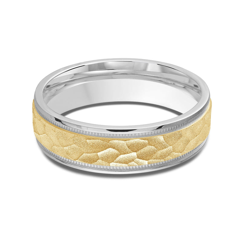 Two Tone Hammered Men's Band