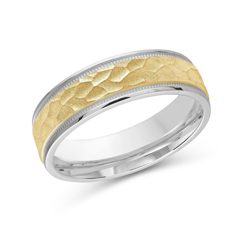 Two Tone Hammered Men's Band