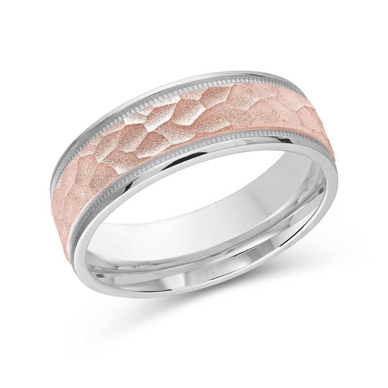 Two Tone Hammered Men's Band
