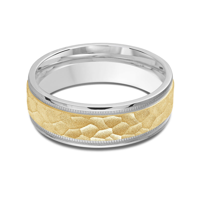 Two Tone Hammered Men's Band