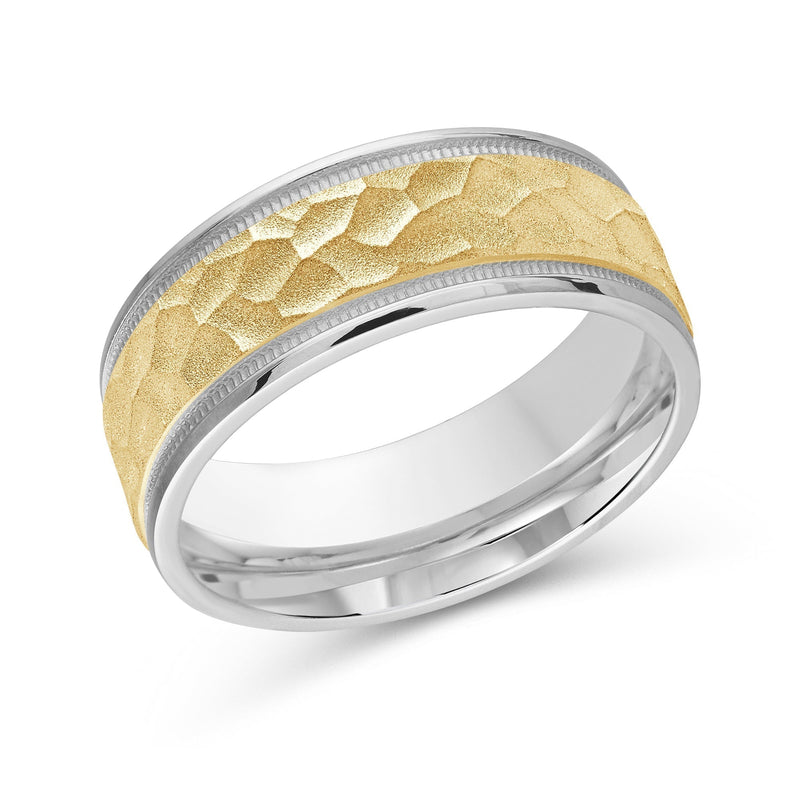 Two Tone Hammered Men's Band