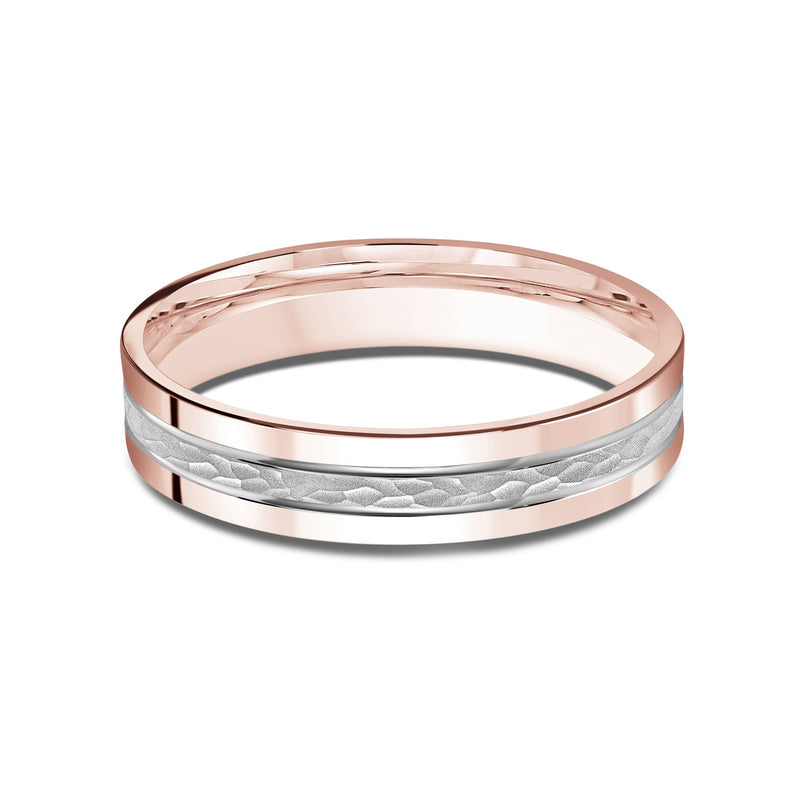 Two Tone Hammered Horizon Men's Band