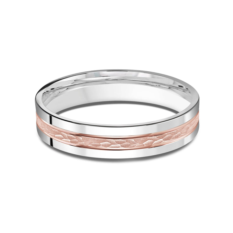 Two Tone Hammered Horizon Men's Band