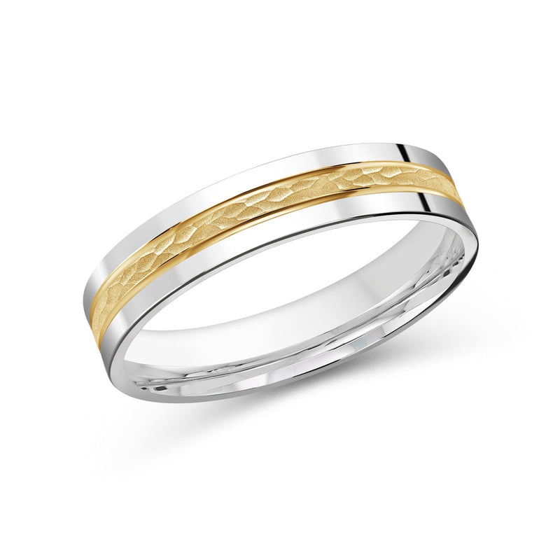 Two Tone Hammered Horizon Men's Band