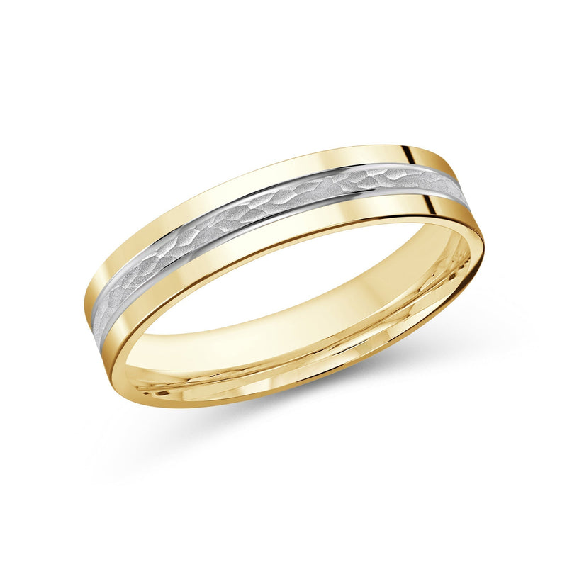 Two Tone Hammered Horizon Men's Band
