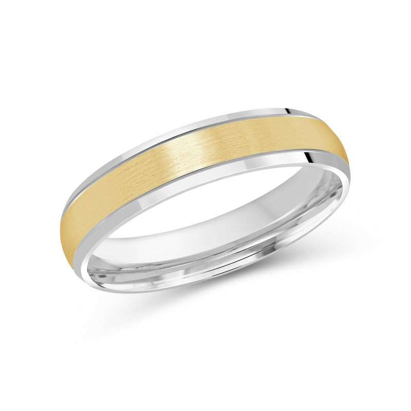 Two Tone Beveled Edge Men's Band
