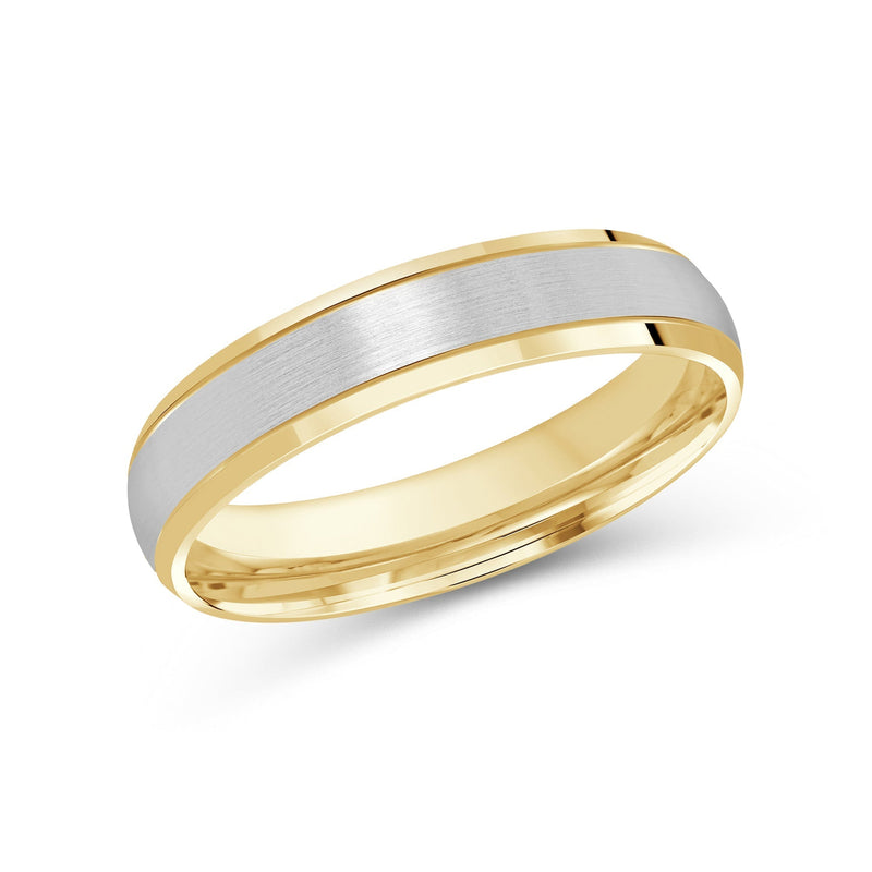 Two Tone Beveled Edge Men's Band