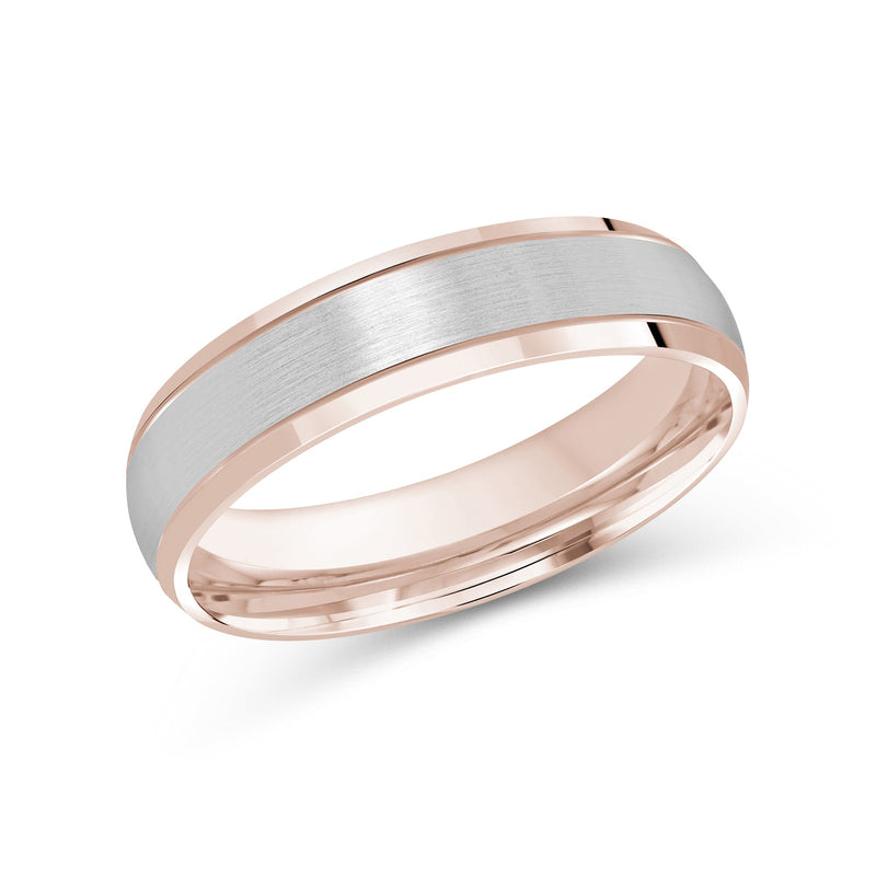 Two Tone Beveled Edge Men's Band