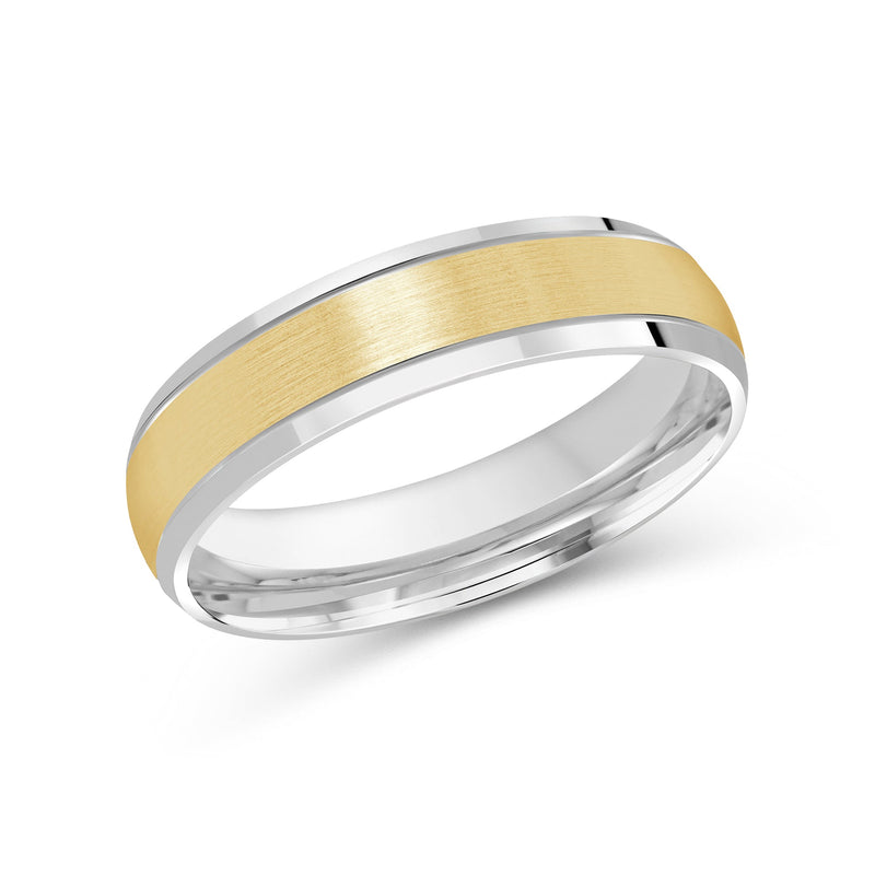 Two Tone Beveled Edge Men's Band