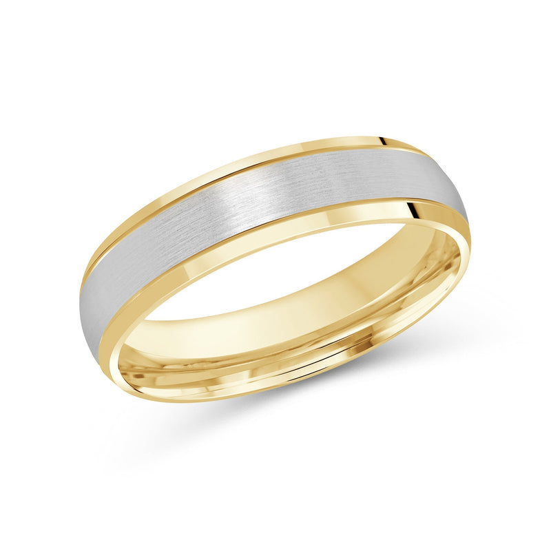 Two Tone Beveled Edge Men's Band