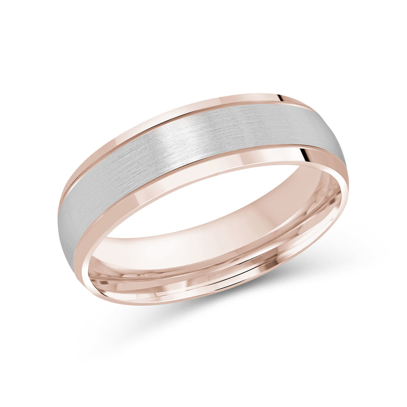 Two Tone Beveled Edge Men's Band