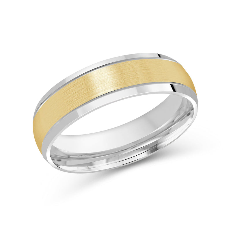 Two Tone Beveled Edge Men's Band