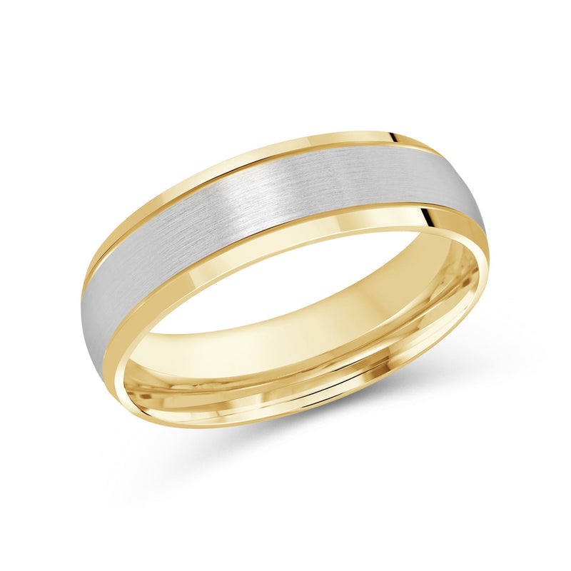 Two Tone Beveled Edge Men's Band