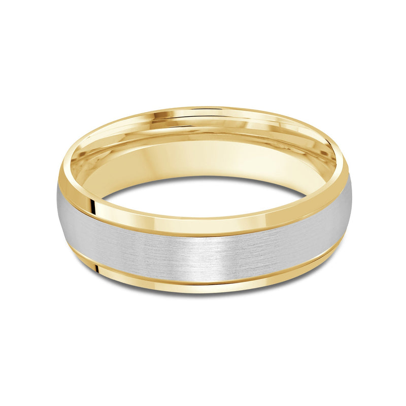 Two Tone Beveled Edge Men's Band