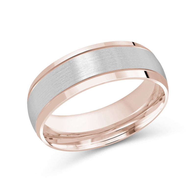 Two Tone Beveled Edge Men's Band