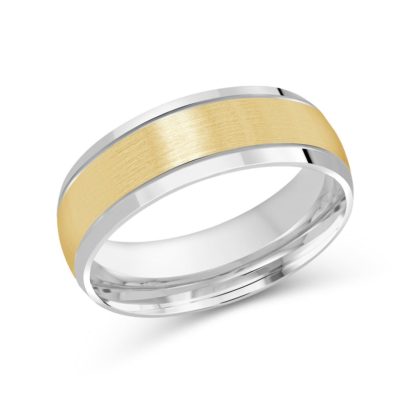 Two Tone Beveled Edge Men's Band