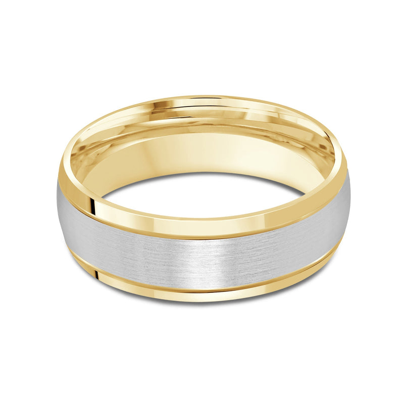 Two Tone Beveled Edge Men's Band