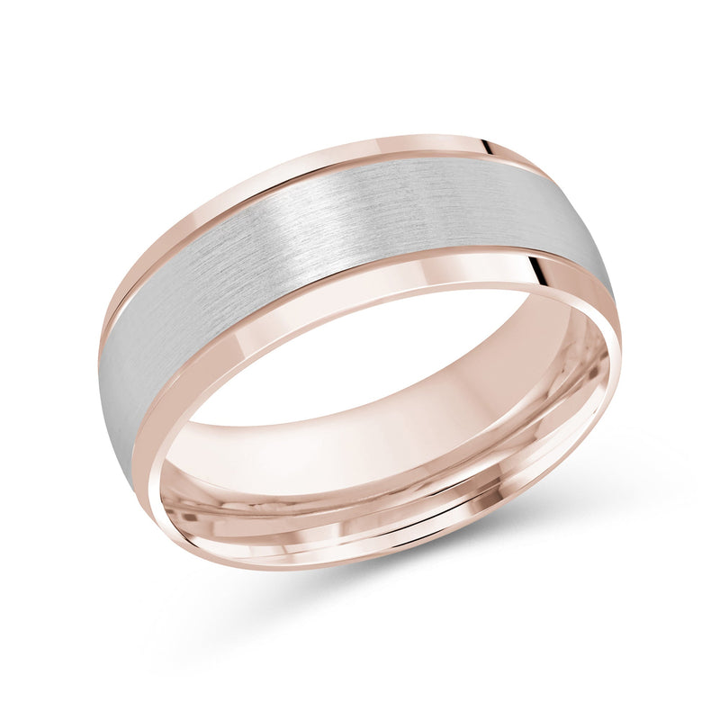 Two Tone Beveled Edge Men's Band