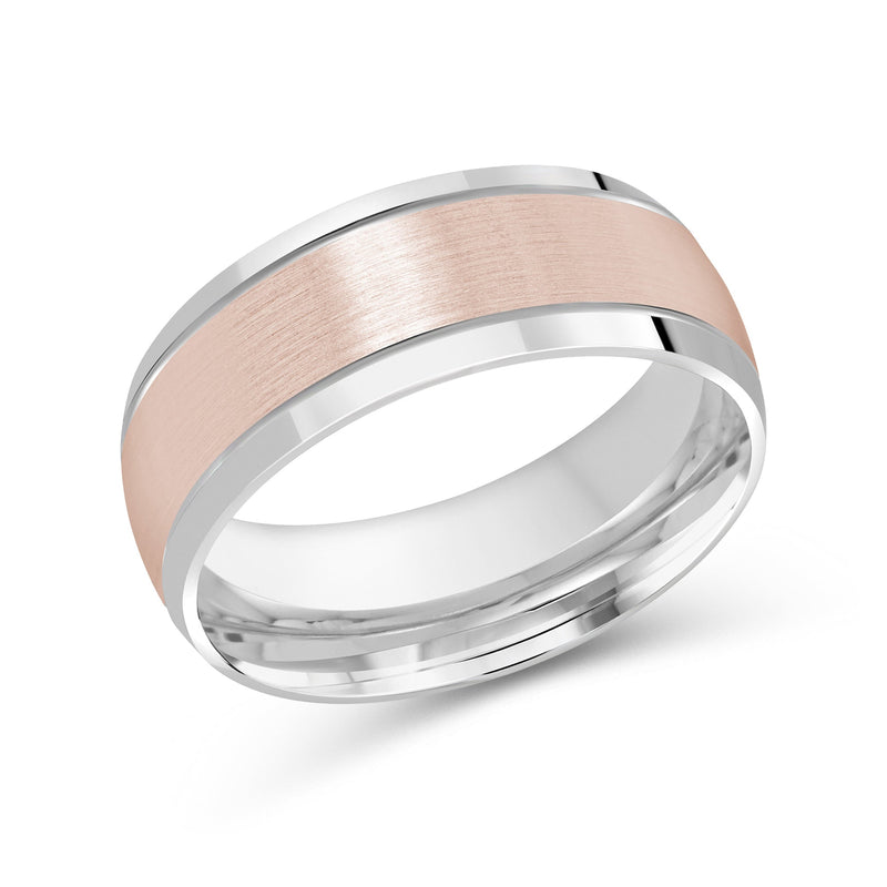 Two Tone Beveled Edge Men's Band