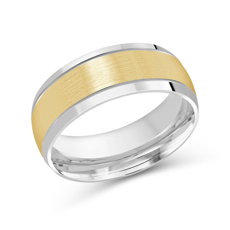 Two Tone Beveled Edge Men's Band