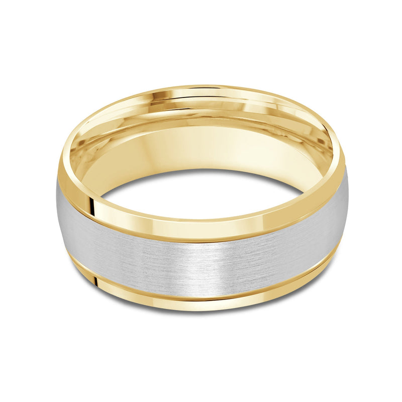 Two Tone Beveled Edge Men's Band