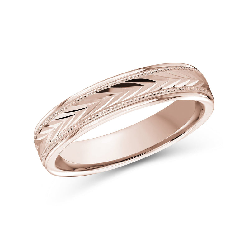 Chevron Milgrain Men's Band